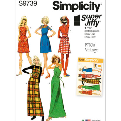 Simplicity Misses' Back-Wrap Dress and Jumper in Two Lengths S9739 - Sewing Pattern