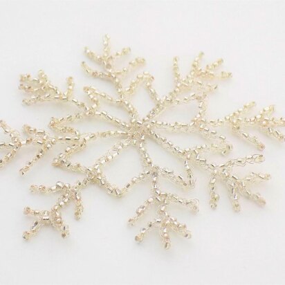 Wire Crocheted Sparkling Snowflake with Beads