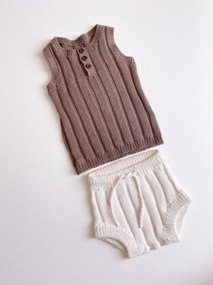 Henley Ribbed Tank Top