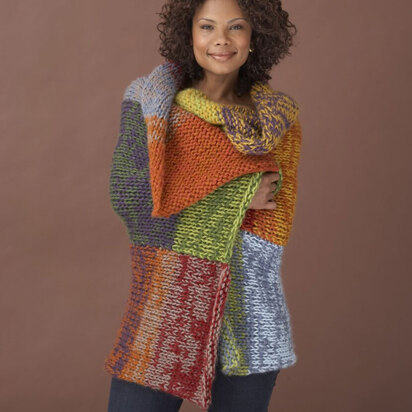 Multi-Hued Afghan in Lion Brand Jiffy - 70143AD