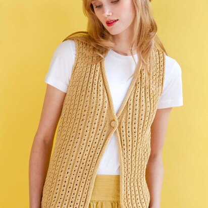 Gold Digger Vest in Tahki Yarns Cotton Classic