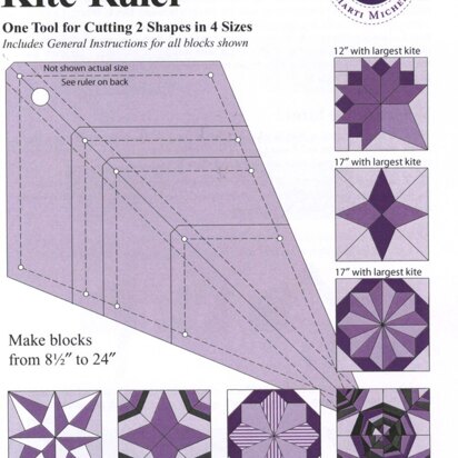 Marti Michell Ruler Kite Multi Sized Quilting Template