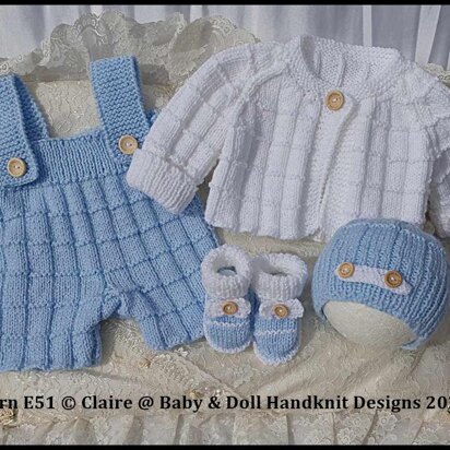 Pattern E51 16-23” dolls/newborn/0-3m baby