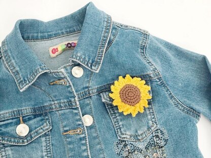 Sunflower crochet pattern keyring Amigurumi flower keychain Bag charm Crochet car mirror hanging