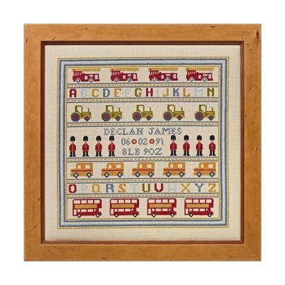 Historical Sampler Company Soldier Soldier Birth Sampler - Downloadable PDF