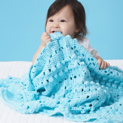 Textured Grid Baby Blanket in Bernat Baby Sport