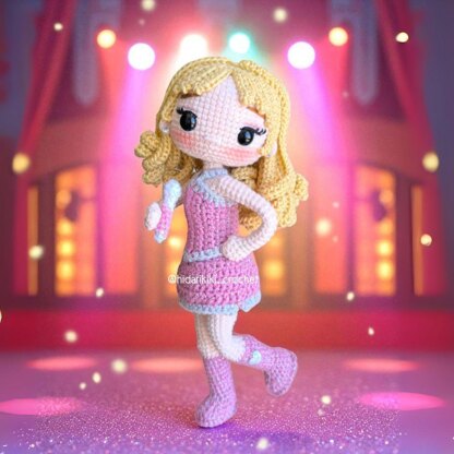 Sabrina Carpenter Inspired Crochet Doll Pattern | Poseable Amigurumi Doll 22 cm | Short n’ Sweet Tour Juno Outfit | PDF Crochet Pattern