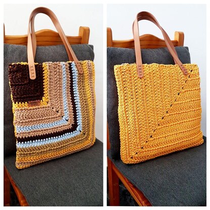 Striped Granny Rope Tote