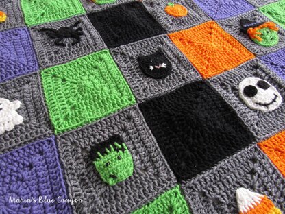 Halloween Granny Square Blanket