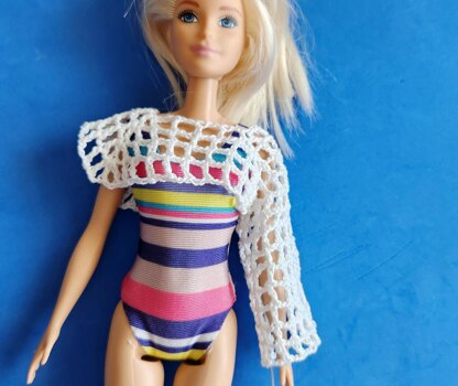 Cropped Mesh Top for Barbie