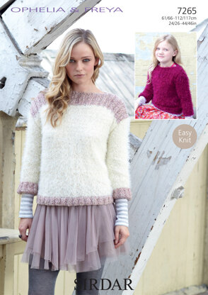 Sweaters in Sirdar Ophelia and Freya - 7265 - Downloadable PDF
