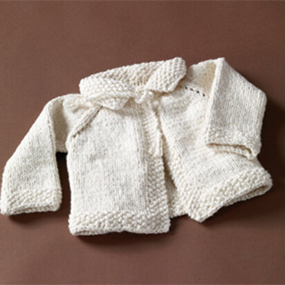 Naturally Nice Baby Sweater in Lion Brand Nature's Choice Organic Cotton- 60806A