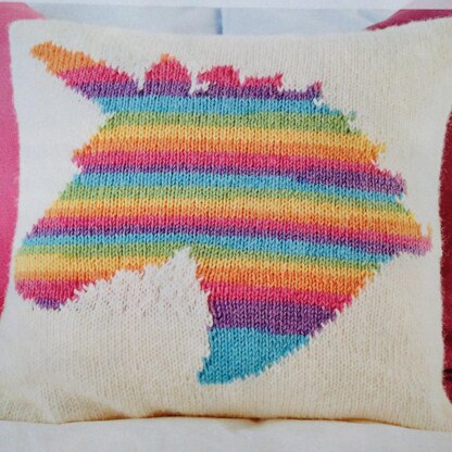 Rainbow unicorn cushion