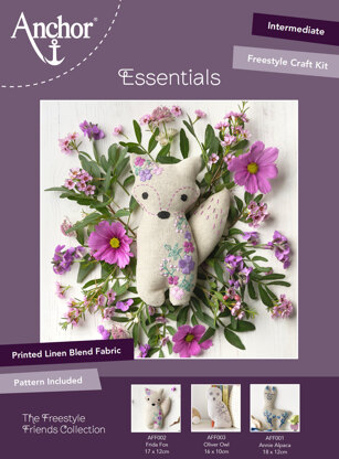 Anchor Essentials Kit - Frida Fox Embroidery Kit Anchor Essentials Kit - Frida Fox Embroidery Kit
