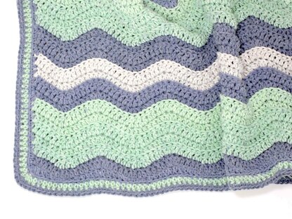 The Archer Ripple Crochet Baby Blanket Pattern