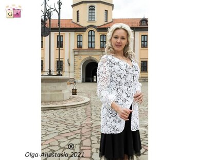 White lace wedding cardigan