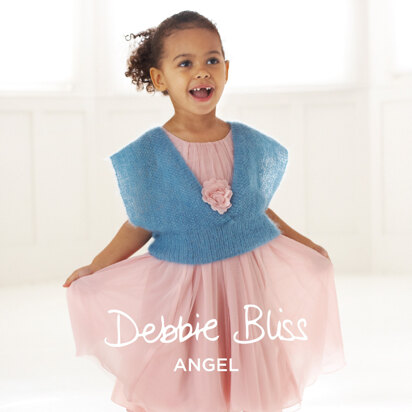"Deep V Top" - Top Knitting Pattern For Girls in Debbie Bliss Angel