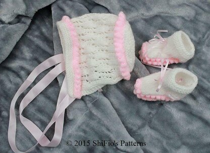 Knitting Pattern baby jacket, hat & booties UK & USA Terms #219