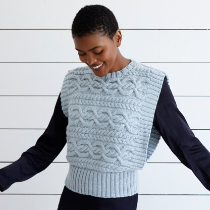 "Harriet" - Tank Top Knitting Pattern For Women in Debbie Bliss Cashmerino Aran by Debbie Bliss in Debbie Bliss - DB327 - Downloadable PDF