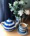Cornish Striped Tea Cozy (Tea Cosy) in Sirdar Snuggly DK
