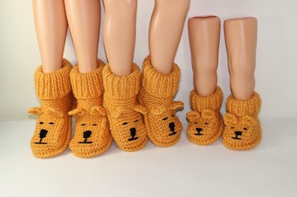 Adult Teddy Bear Slipper Boots