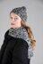 Cosy ribbed hat and scarf set