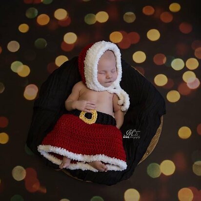 Newborn Mrs. Claus Hat and Skirt