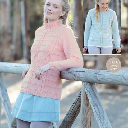 Woman’s Sweaters in Hayfield Bonus Aran - 7375 - Downloadable PDF