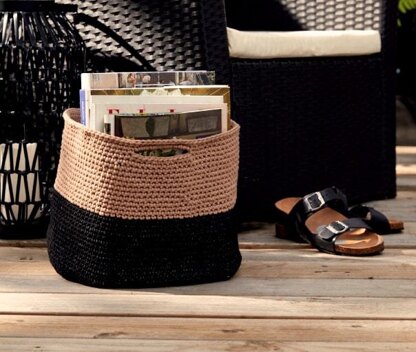 Handy Crochet Basket in Bernat Maker Outdoor - Downloadable PDF