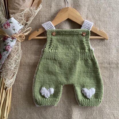 Strawberry Overalls knitting Pattern Set