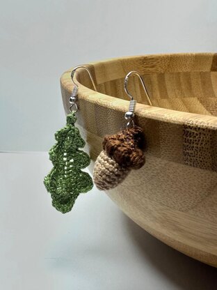 Acorn and Oak Leaf Earrings