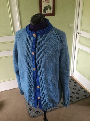 Pascal’s blue and blue  cardigan
