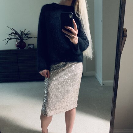 Women's mohair black knitted sweater #3