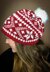 Fair Isle Snowflakes & Hearts Slouchy Beanie