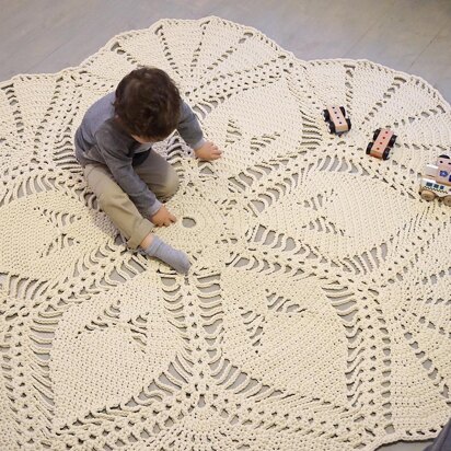 Crochet pattern Rug LIFE IS A FLOWER