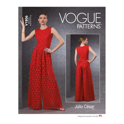 Vogue Misses' & Misses' Petite Jumpsuit V1806 - Sewing Pattern
