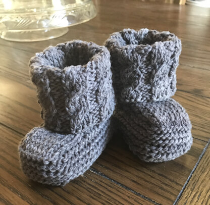 Cable Cuff Booties