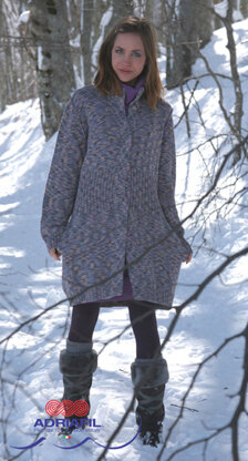 Serena Coat in Adriafil New Zealand Print