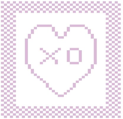 'XO' Heart Dishcloth