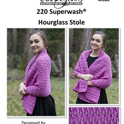 Hourglass Stole in Cascade Yarns 220 Superwash® - W608 - Downloadable PDF