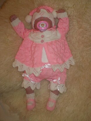 Reborn / 0-3 Months Baby Matinee / Pram Set #4