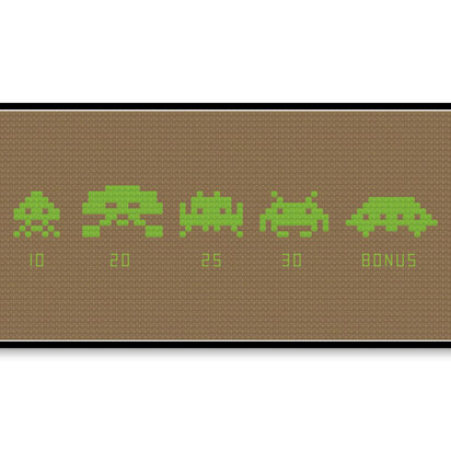 Space Invaders - PDF Cross Stitch Pattern