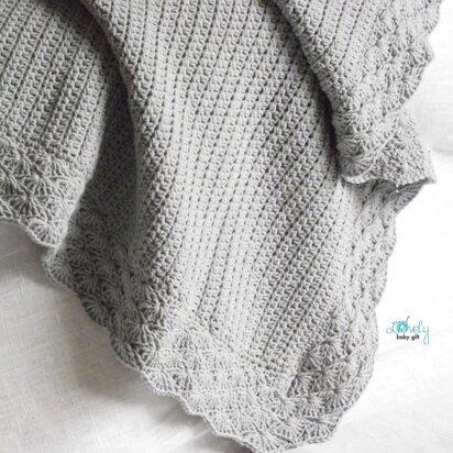 One Skein Grey Baby Blanket Crochet Pattern