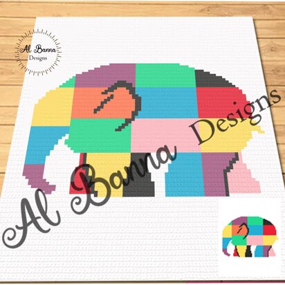 Elephant Patchwork SC Graphgan (80 x 100)