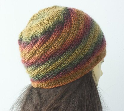 Swirl Rib Knit Hat