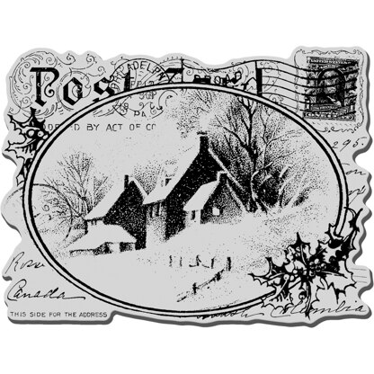 Stampendous Cling Stamp - Snowy Postcard