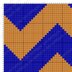 C2C CROCHET PATTERN Chevron Blue Orange Blanket Geometric ZigZag Throw 47x47 53x53 inch
