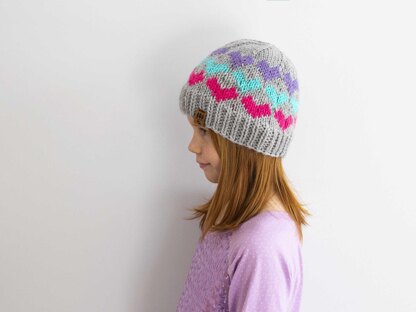 Colorful Hearts Beanie Hat Baby Children Women Men Toque Valentine's Day