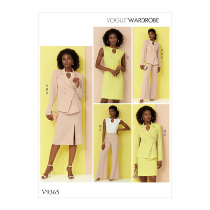 Vogue Misses' Jacket, Top, Dress, Skirt and Pants V9365 - Sewing Pattern