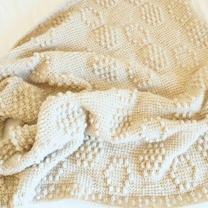 Tunisian Beehive Baby Blanket